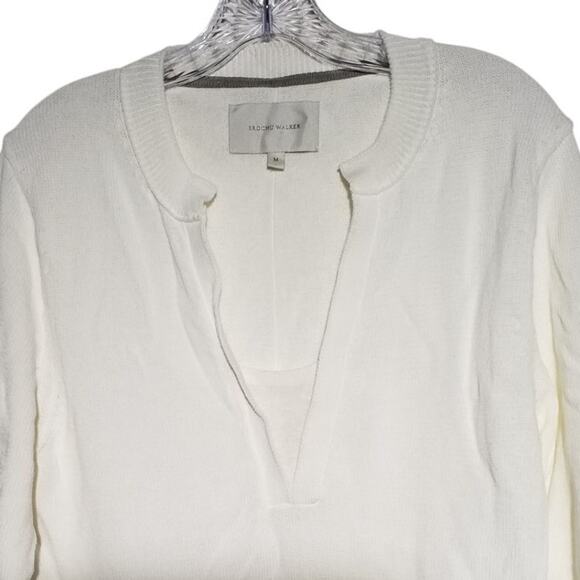 Brochu Walker Roan Layered Henley Top | White | Size M - Picture 2 of 7